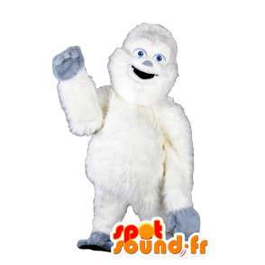 Kæmpe furry hvid gorilla maskot - Yeti kostume - Spotsound