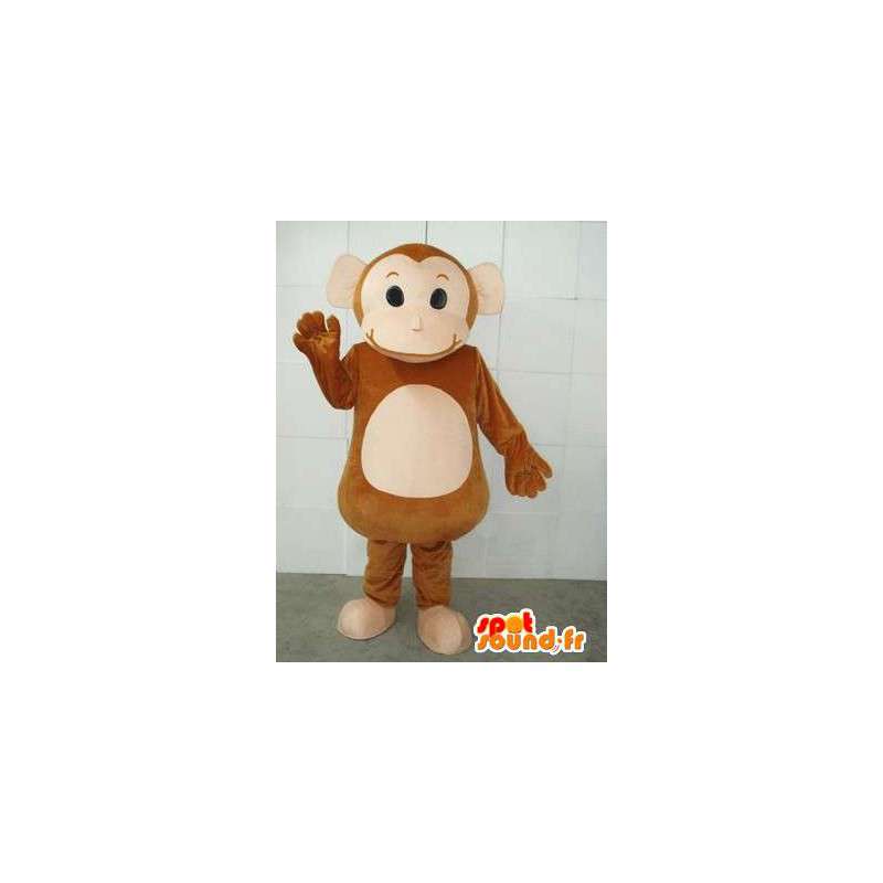 Mascot mono del circo y platillos - Animal Fair vestuario - MASFR00231 - Mono de mascotas