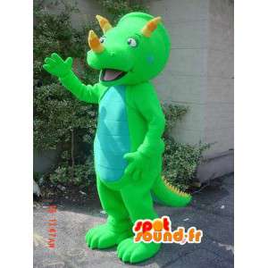 Mascot neon dinossauro verde - Traje Dinosaur - MASFR002915 - Mascot Dinosaur