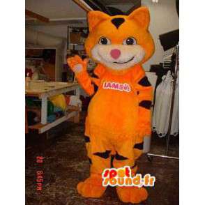 Orange kat maskot plys - Orange kat kostume - Spotsound maskot