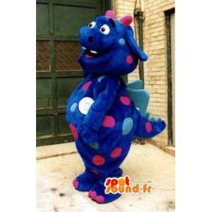Blue Dragon Mascot - Blue Dinosaur Costume - MASFR002921 - Dragon Mascot