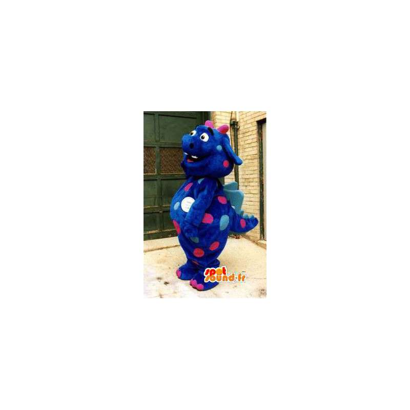 Blue Dragon Mascot - Blue Dinosaur Costume - MASFR002921 - Dragon Mascot