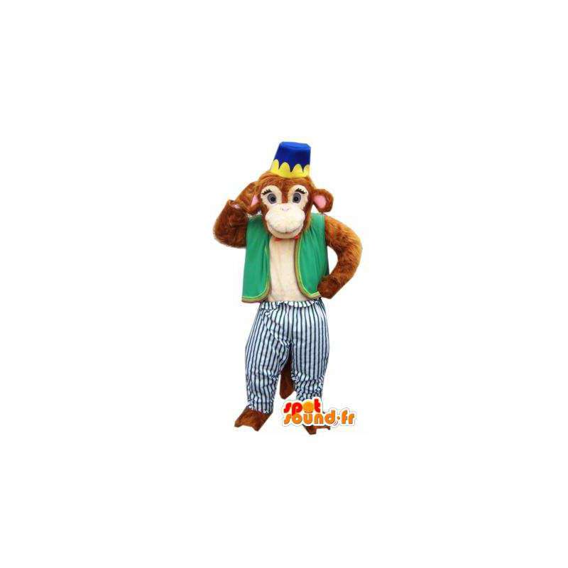 Circus monkey maskot - Jätteplysch apadräkt - Spotsound maskot