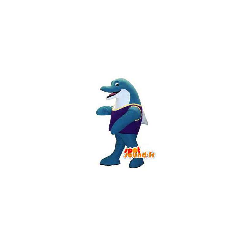 Blue Dolphin Mascote - traje gigante golfinho - MASFR002944 - Dolphin Mascot