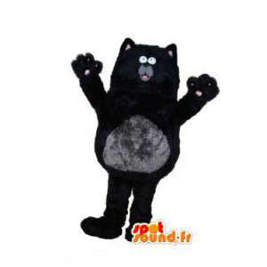 Mascot negro dibujos animados del gato - gato del traje - MASFR002949 - Mascotas gato