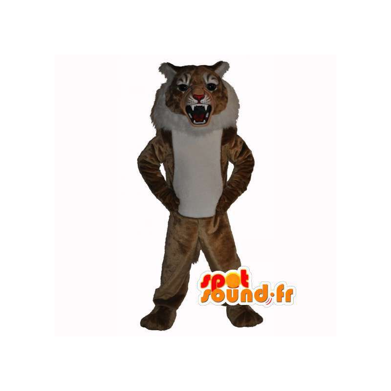Brown tiger maskot plněná - tygr kostým - MASFR002951 - Tiger Maskoti
