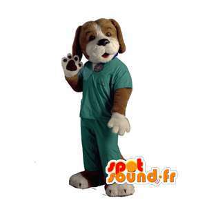 Hundmaskot klädd som sjuksköterska - Hunddräkt - Spotsound