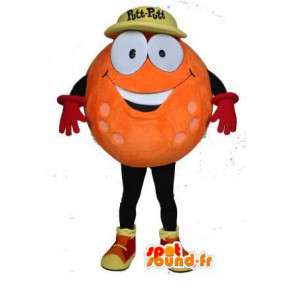 Laranja bola de boliche mascote - Costume da bola de bowling - MASFR002979 - objetos mascotes