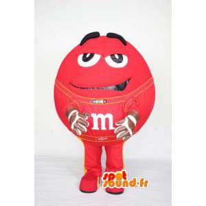 Mascote do famoso do M & M vermelho - traje M & M - MASFR002980 - Celebridades Mascotes