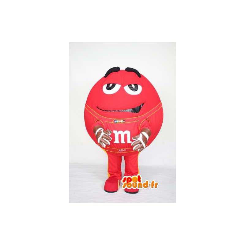 Maskot av de berömda röda M & M: erna - M & M: s kostym -
