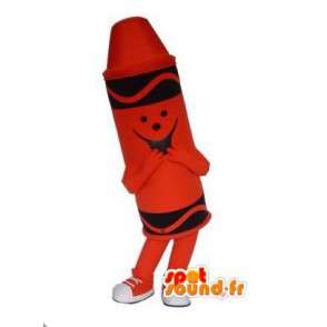 Pastello rosso mascotte - Costume rosso pastello matita - MASFR002983 - Matita mascotte