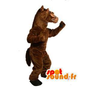 Brown mascotte realistico cavallo - cavallo Costume - MASFR002987 - Cavallo mascotte
