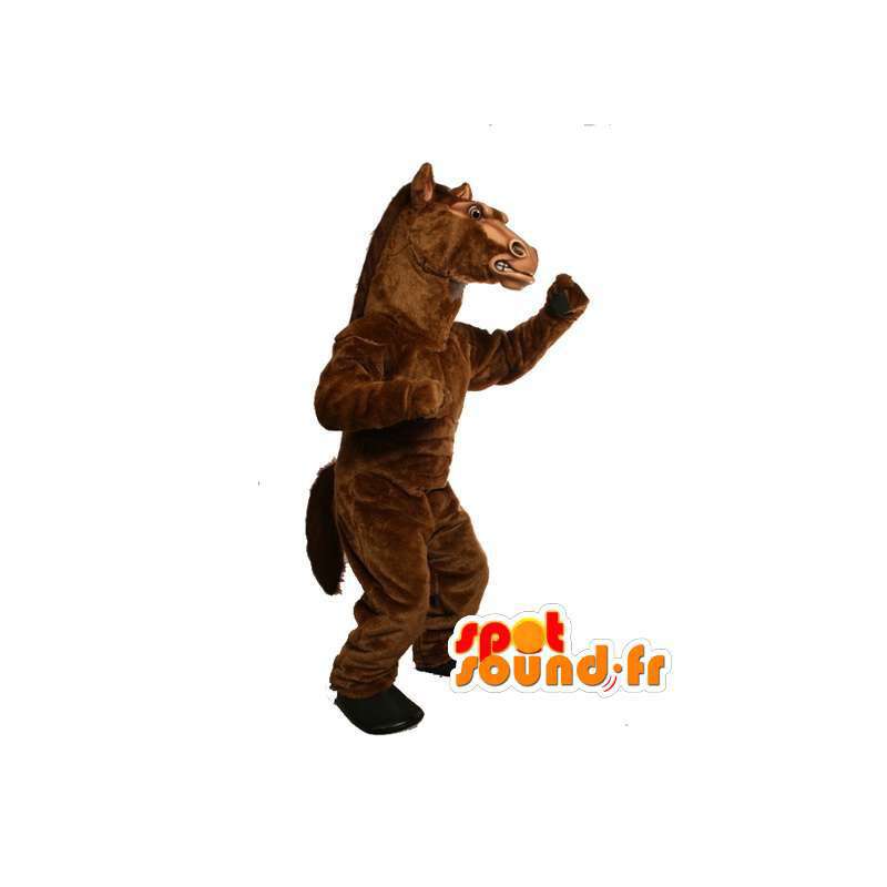 Brown mascotte realistico cavallo - cavallo Costume - MASFR002987 - Cavallo mascotte