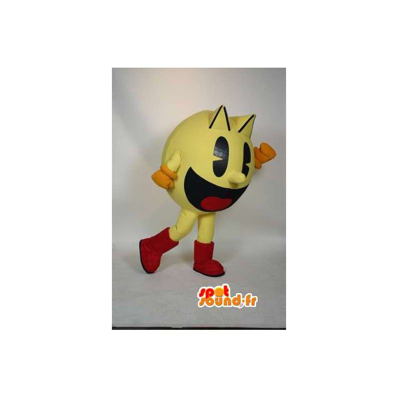Mascotte du célèbre Pacman, personnage jaune de jeux vidéo  - MASFR002989 - Mascottes Personnages célèbres