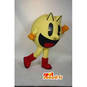 Mascot of the famous Pacman, yellow video game character  - MASFR002989 - Mascots famous characters