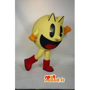 Maskotti kuuluisan Pacman, keltainen video pelihahmo  - MASFR002989 - julkkikset Maskotteja