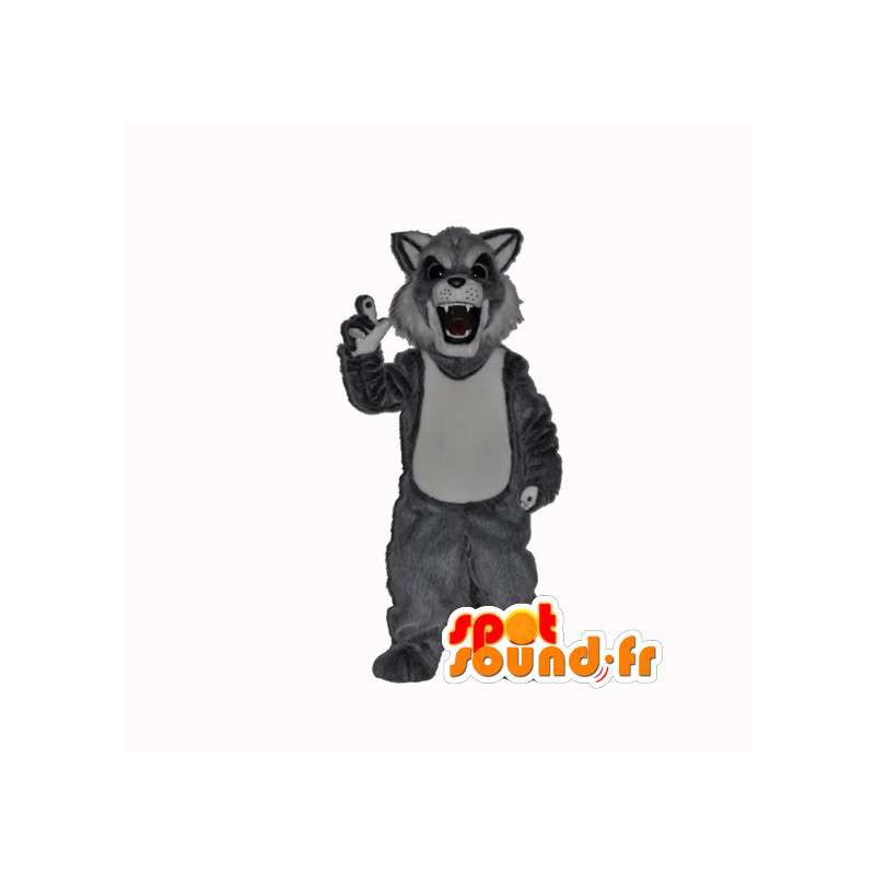 Mascotte peluche grigio Wildcat - Cat Costume - MASFR002992 - Mascotte gatto