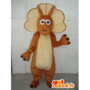 Mascot stegosaurus - dinossauros pequeno com cinto castanho - MASFR00238 - Mascot Dinosaur