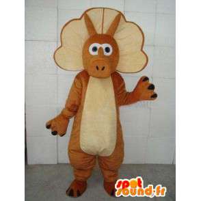 Mascot stegosaurus - malý dinosaurus s hnědým pásem - MASFR00238 - Dinosaur Maskot