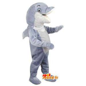 Flipper maskot, delfinen - Grå delfin kostume - Delfin maskotter - MASFR002998 - SpotSound.fr