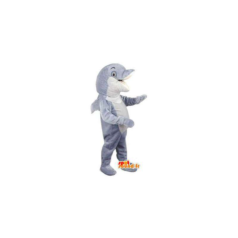 Flipper maskot, delfinen - Grå delfin kostume - Delfin maskotter - MASFR002998 - SpotSound.fr