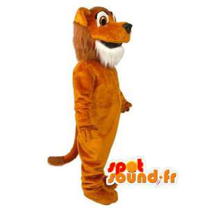 オレンジ色の犬のマスコットぬいぐるみ-犬のコスチューム-MASFR003004-犬のマスコット