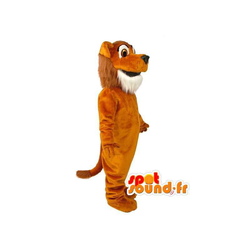 オレンジ色の犬のマスコットぬいぐるみ-犬のコスチューム-MASFR003004-犬のマスコット