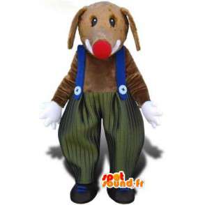 Mascot topo da circo in tuta - sorrisi Disguise - MASFR003008 - Mascotte del mouse