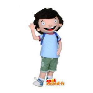 Mascotte d'écolier avec son cartable - Costume d'enfant - MASFR003011 - Mascottes Enfant