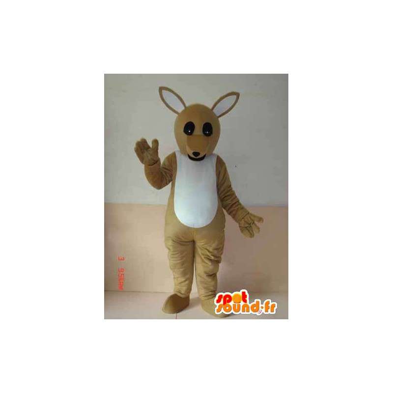 Australia Kangaroo mascotte - Modello di base - grigio espresso - MASFR00239 - Mascotte di canguro