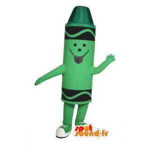 Mascote verde pastel - traje verde lápis pastel - MASFR003014 - mascotes Pencil