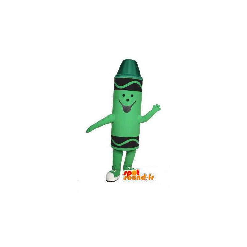Mascote verde pastel - traje verde lápis pastel - MASFR003014 - mascotes Pencil