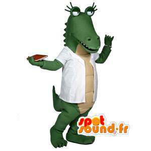 Grön krokodilmaskot - Krokodildräkt - Spotsound maskot
