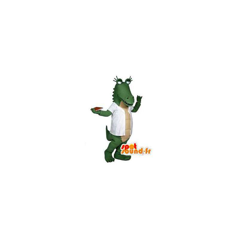 Green crocodile Mascot - Costume crocodile - MASFR003016 - Mascot of crocodiles