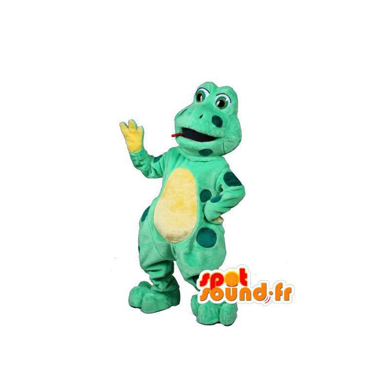 Groen en geel kikker mascotte - Kostuum van de kikker - MASFR003021 - Kikker Mascot