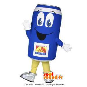 Mascot Blue canister - blauw blikje Costume - MASFR003027 - mascottes objecten