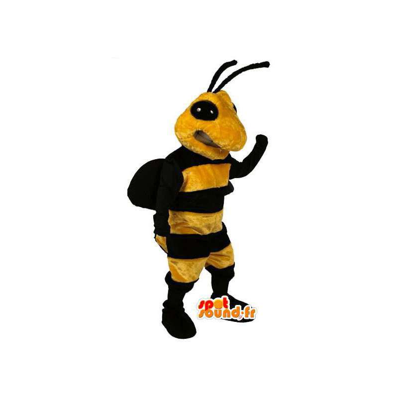 Mascotte gele en zwarte wesp - wesp kostuum - MASFR003030 - mascottes Insect