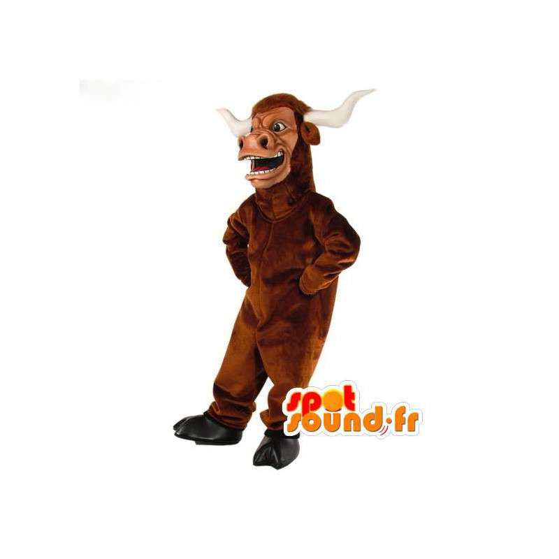 Luz toro marrón mascota - toro de vestuario - MASFR003040 - Mascota de toro