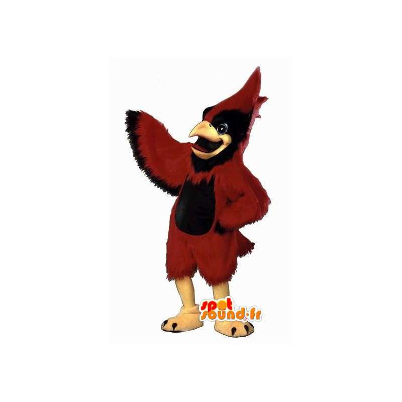 Röd jättefågelmaskot - Röd papegojadräkt - Spotsound maskot