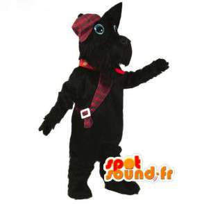 Black Scottish Terrier maskot - Sort hundedragt - Spotsound