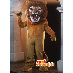 Mascotte de lion géant - Costume de lion réaliste - MASFR003089 - Mascottes Lion