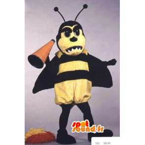 Mascotte gele en zwarte wesp - wesp kostuum - MASFR003090 - mascottes Insect