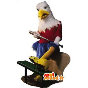 Mascot águia azul, vermelho e branco - o traje pássaro gigante - MASFR003092 - aves mascote