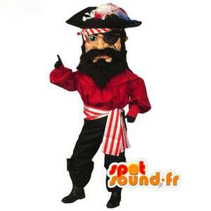 Mascot Piratenkapitän - Piraten-Kostüm - MASFR003093 - Maskottchen der Piraten
