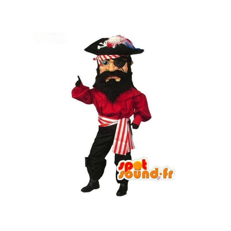 Piratkaptenmaskot - Piratdräkt - Spotsound maskot