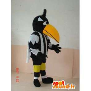 Pelican mascot black and white striped - Disguise Bird referee - MASFR00243 - Mascot of birds