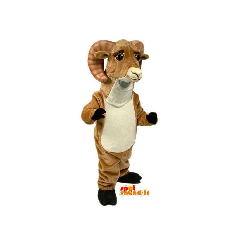 Mascotte de bouc des Pyrénées - Déguisement de bélier marron - MASFR003095 - Mascottes Boucs et Chèvres