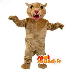 Beige panter maskot - beige panter kostume - Spotsound maskot