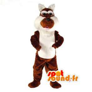 Brun og hvit kanin maskot - Rabbit Costume Plush - MASFR003106 - Mascot kaniner