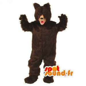 Brun bjørnemaskot helt behåret - Brun bjørn-kostume - Spotsound